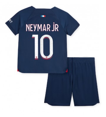 Paris Saint-Germain Neymar Jr #10 Hjemmedraktsett Barn 2023-24 Kortermet (+ Korte bukser)